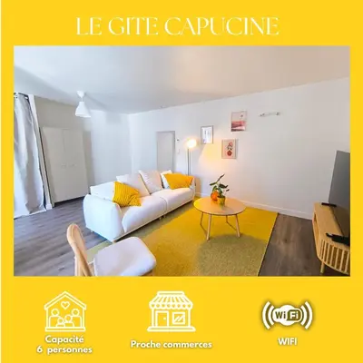 Coin salon dans l'établissement Le Gîte des Capucines - Cosy - 20mn du Parc