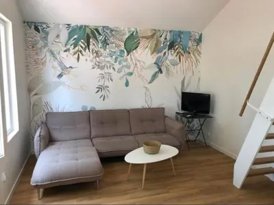 Télévision ou salle de divertissement dans l'établissement Jolie maison brévinoise