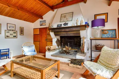 Coin salon dans l'établissement Maison pour 6 adultes 4 enfants à 100m de la plage