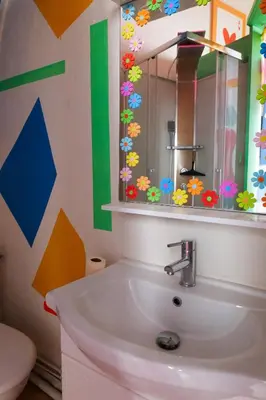 Salle de bains dans l'établissement Studette pop art Angers - 2 personnes