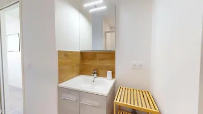 Salle de bains dans l'établissement Le Nid de la Mouette