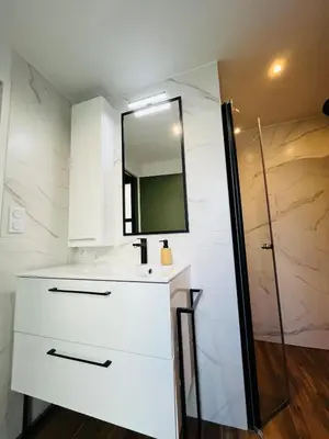 Salle de bains dans l'établissement Casa Belfort - T3