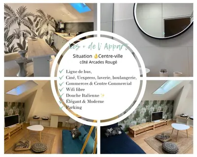 Coin salon dans l'établissement Chambre dans colocation Cholet Centre
