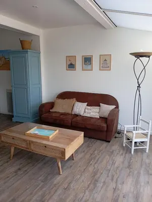 Coin salon dans l'établissement Maison St jean de monts 500 m de la plage