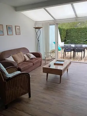 Coin salon dans l'établissement Maison St jean de monts 500 m de la plage