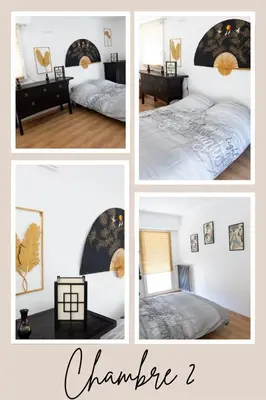 Un ou plusieurs lits dans un hébergement de l'établissement Nantes appartement plain pied proche Beaujoire
