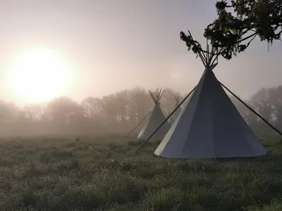 Paysage naturel près de le camping
