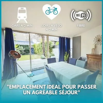 Plan de l'établissement Ancevia, Maison proche gare et Loire avec jardin