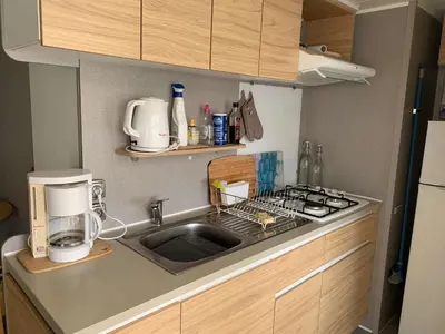 Cuisine ou kitchenette dans l'établissement Le parc des roselieres 40 Saint Hilaire de Riez