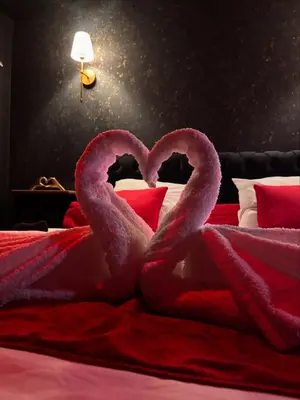 Un ou plusieurs lits dans un hébergement de l'établissement Le Love des monts