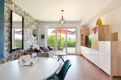 Coin salon dans l'établissement Le Retz de Jardin - Appartement calme avec parking