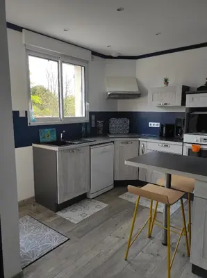 Cuisine ou kitchenette dans l'établissement Calme et reposant