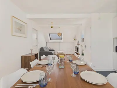 Coin salon dans l'établissement Vue mer - Appart pour 2 adultes et 1 enfant