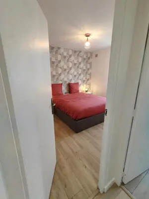 Un ou plusieurs lits dans un hébergement de l'établissement Appartement Confort Cholet