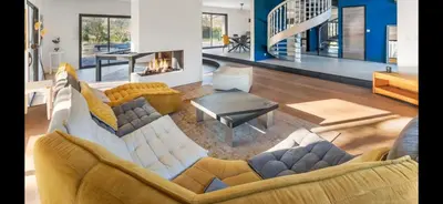 Coin salon dans l'établissement Villa Markaly