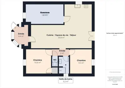 Plan de l'établissement 300 m de la plage, jardin, maison pour 5
