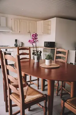 Cuisine ou kitchenette dans l'établissement Grange Les Sens Ciel