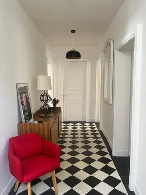 Cuisine ou kitchenette dans l'établissement Gare - Visitation grand Appartement , 1 chambre