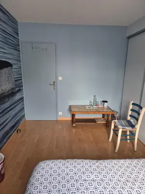 Un ou plusieurs lits dans un hébergement de l'établissement Chambres au calme chez l habitant à Champtoceaux près de Oudon