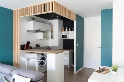 Cuisine ou kitchenette dans l'établissement Le Marnier - Moderne & Central