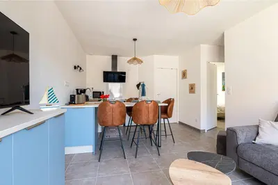 Cuisine ou kitchenette dans l'établissement Retz et Rivage