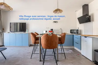 Cuisine ou kitchenette dans l'établissement Retz et Rivage