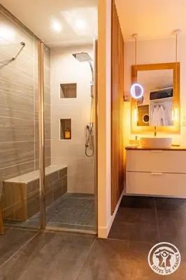 Salle de bains dans l'établissement Casa di Mamma