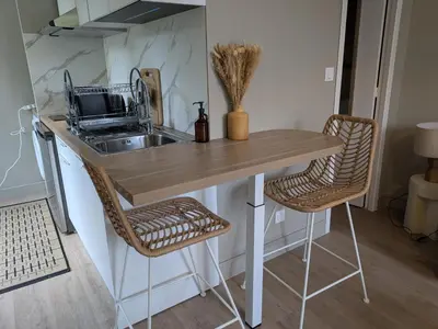 Cuisine ou kitchenette dans l'établissement La bohème chic