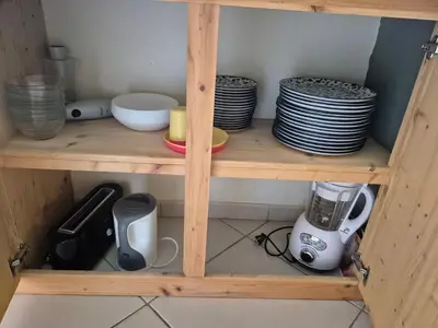 Cuisine ou kitchenette dans l'établissement Maison de Gare, 8 personnes, 20 min PUY du F