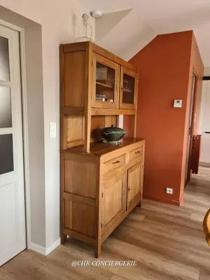 Cuisine ou kitchenette dans l'établissement Chez Caco maison lumineuse avec jardin proche du Puy duFou