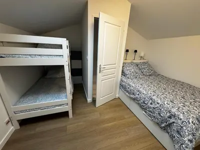 Un ou plusieurs lits dans un hébergement de l'établissement Maison pilotis 6 pers 50m mer