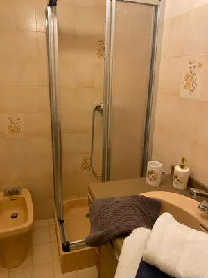 Salle de bains dans l'établissement Maminet