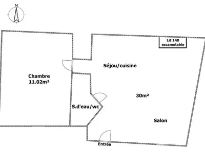 Plan de l'établissement Gîte 2 pers au cœur du bocage vendéen, proche Puy du Fou - FR-1-426-585
