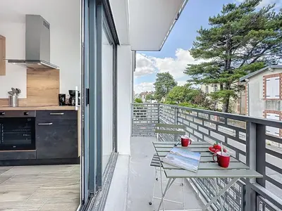 Balcon ou terrasse dans l'établissement Apartment Océanide-2 by Interhome
