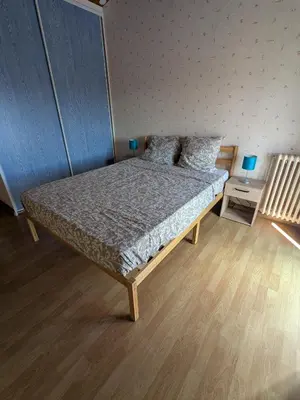 Un ou plusieurs lits dans un hébergement de l'établissement Chambres à La Flocellière, à 15min du PuyduFou
