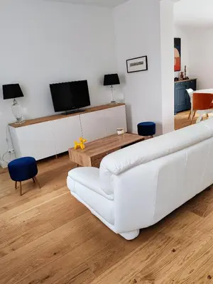Télévision ou salle de divertissement dans l'établissement Sanouva