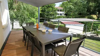 Balcon ou terrasse dans l'établissement MAISON BORD DE MER 8 PERS Loumasuzde