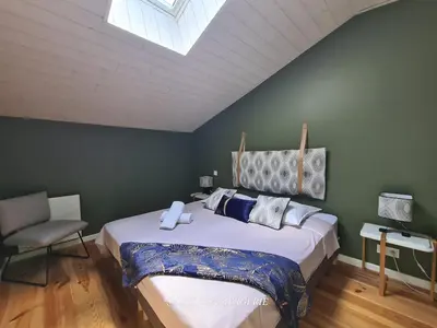 Un ou plusieurs lits dans un hébergement de l'établissement Maison de campagne HDH - Charme et moderne - Proche du Puy duFou