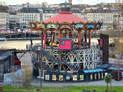 Vue générale sur Nantes ou vue de la ville depuis l'appartement