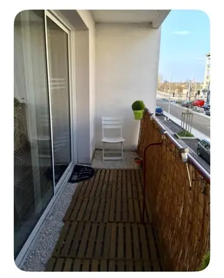 Balcon ou terrasse dans l'établissement Appartement à Saint Nazaire centre ville, proche plage