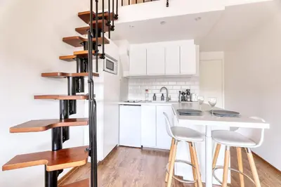 Cuisine ou kitchenette dans l'établissement Nantes Center Flat 4 persons