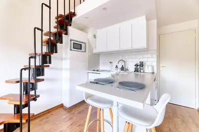 Cuisine ou kitchenette dans l'établissement Nantes Center Flat 4 persons