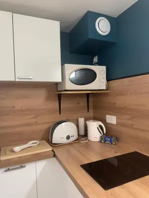 Cuisine ou kitchenette dans l'établissement La casa d'Iza