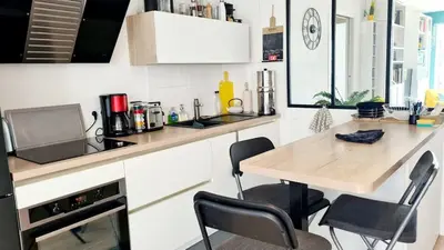 Cuisine ou kitchenette dans l'établissement Spectaculaire