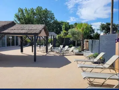 Plan de l'établissement Mobilhome 2 sdb, barbecue, proche mer, piscine