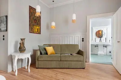 Coin salon dans l'établissement Villa Po'Strophe - Bâtiment classé avec piscine