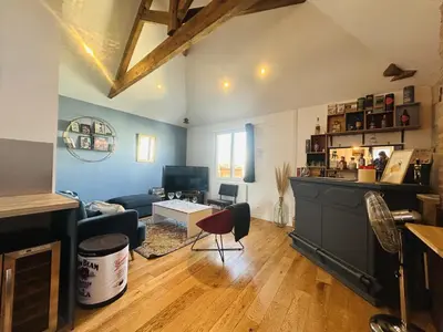 Coin salon dans l'établissement Casa Rive Maine