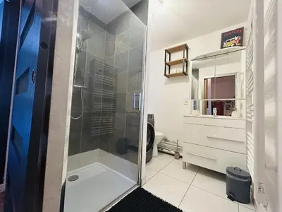 Salle de bains dans l'établissement Casa Rive Maine