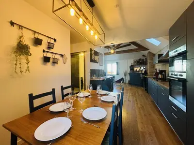 Cuisine ou kitchenette dans l'établissement Casa Rive Maine