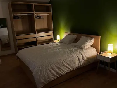 Un ou plusieurs lits dans un hébergement de l'établissement Maison 80 m2 à 5mn de Nantes